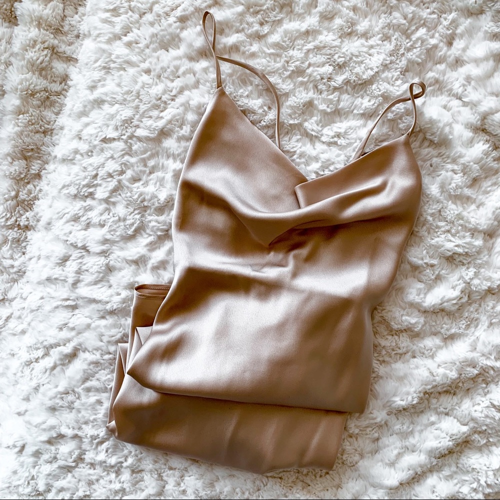 Show Me Your Mumu Verona Cowl Dress - Champagne